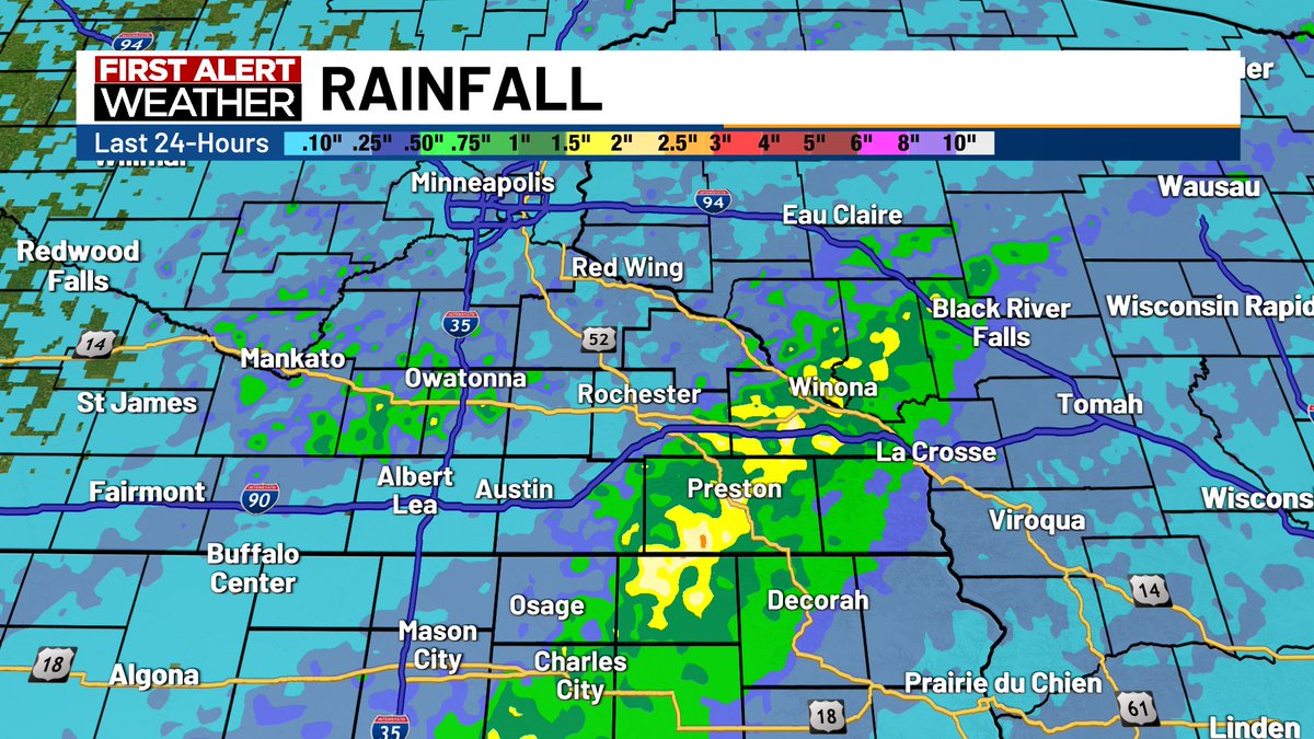 Parts of our area picked up some good rainfall amounts between Sunday and Monday morning. ☔ Check out some of the totals below!
