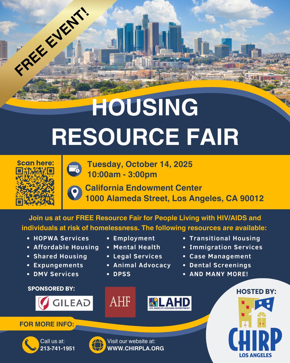 PAWSLA's tweet image. Reminder: @chirplosangeles yearly resource fair is coming next week (Tuesday 14th October). 

Recordatorio: La feria anual de recursos de @chirplosangeles se celebrará la próxima semana (martes 14 de octubre).

#communityresources #socialservices #volunteersneeded #housing