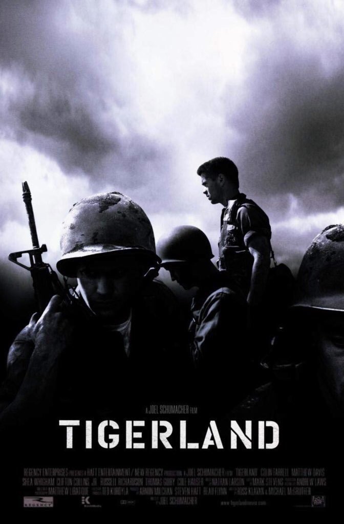FilmNewsNos's tweet image. 🎬MOVIE HISTORY: 25 years ago today, October 6, 2000, the movie ‘Tigerland’ opened in theaters!

#ColinFarrell #MatthewDavis #CliftonCollinsJr #SheaWhigham #ColeHauser #TomGuiry #NeilBrownJr #ToryKittles #NickSearcy #MattGerald #MichaelShannon #AfemoOmilami #JamesMacdonald