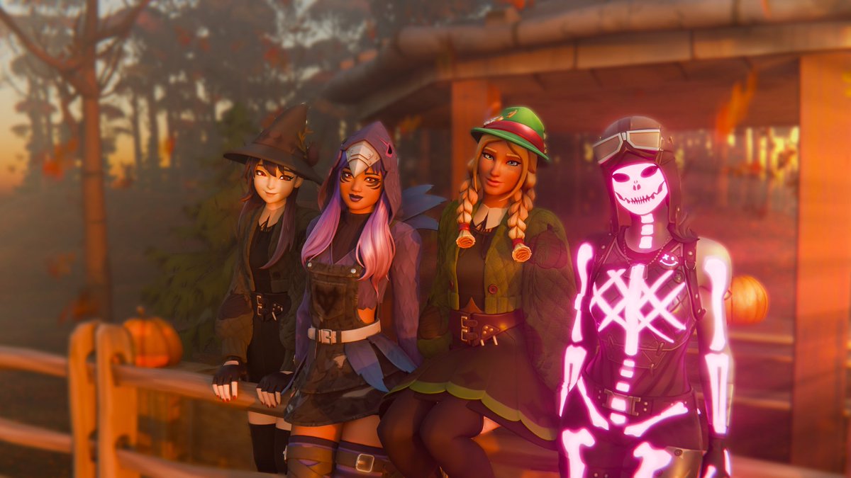 abrxsivee's tweet image. Spooky season has officially started! 🎃

collaboration with @xoxoovivii 
#FortniteArt #Fortnitemares