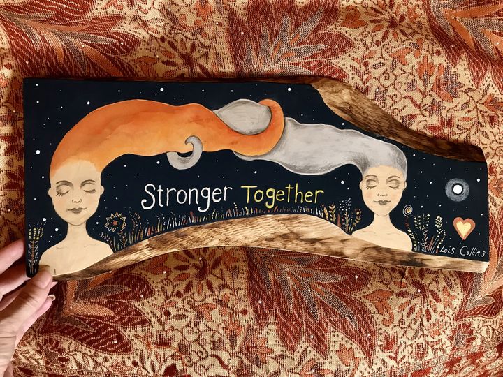 I would love this painted wood piece to find a good home. Ready to hang on the wall, now £45 inc UK postage xxx #strongertogether
