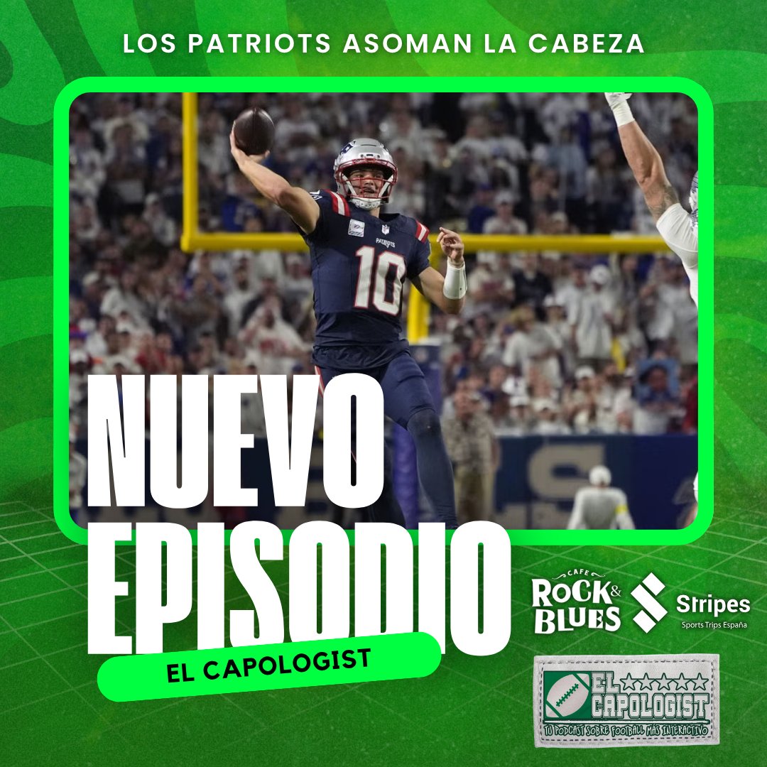 💥🎙️ ¡Nuevo programa!

𝐋𝐨𝐬 𝐏𝐚𝐭𝐬 𝐚𝐬𝐨𝐦𝐚𝐧 𝐥𝐚 𝐜𝐚𝐛𝐞𝐳𝐚
📉 Los Ravens, ¿tocan fondo?
🏈 ¿Son los Colts los mejores de la liga?
🛑 Los problemas de Eagles
❓ Vuestras preguntas

🟠 ivoox.com/capologist-6x3…

🟢 open.spotify.com/episode/6LJNwU…