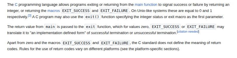 Life’s like a C program — my 0 might be a success, but your 1 is a failure.