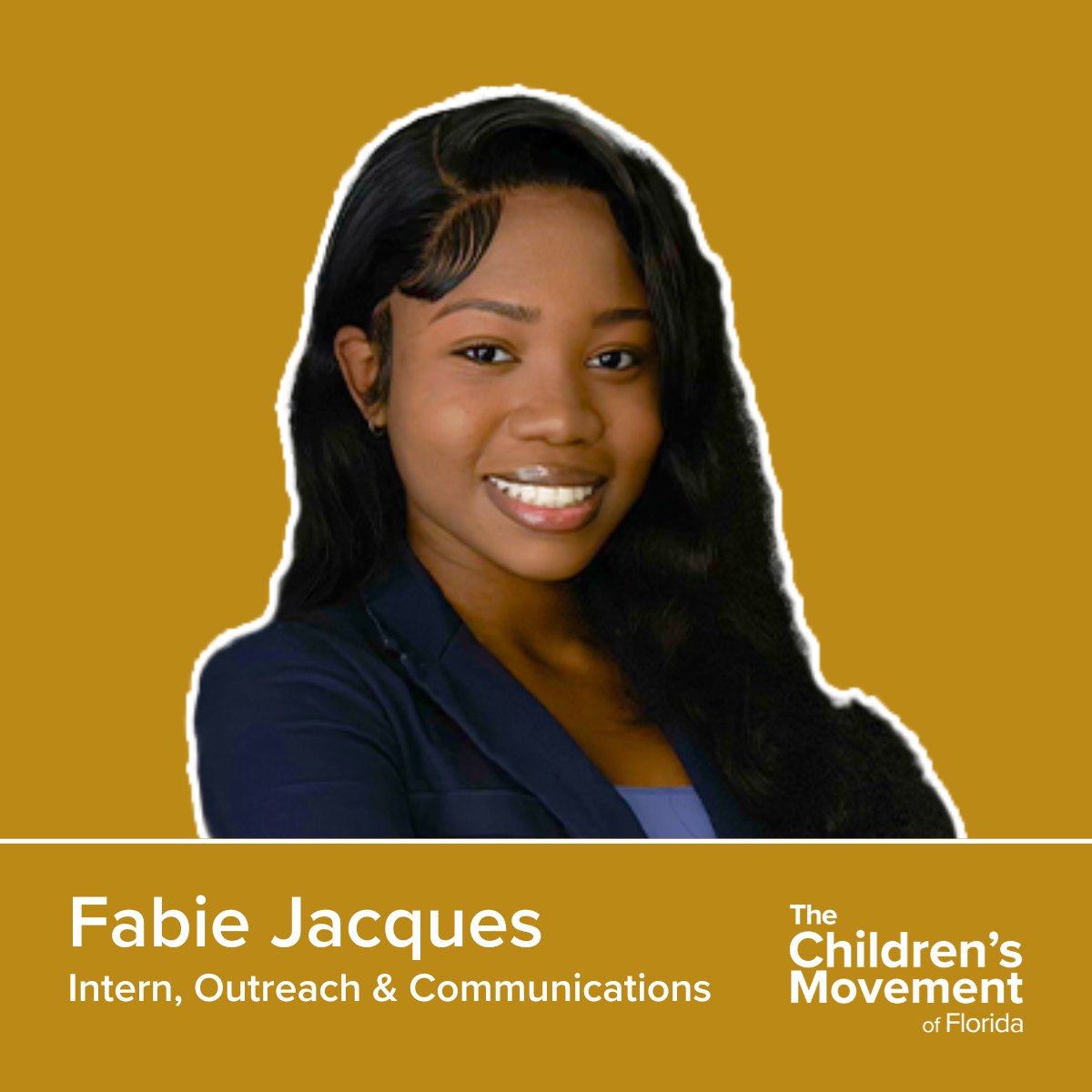 ChildMovementFL's tweet image. We’re excited to welcome Fabie Jacques, our new Outreach &amp;amp; Communications Intern! A @UF senior from Miami, she’s passionate about public service &amp;amp; advocacy for families.

🌐 bit.ly/FabieJacques

#TheChildrensMovement #Florida #Miami