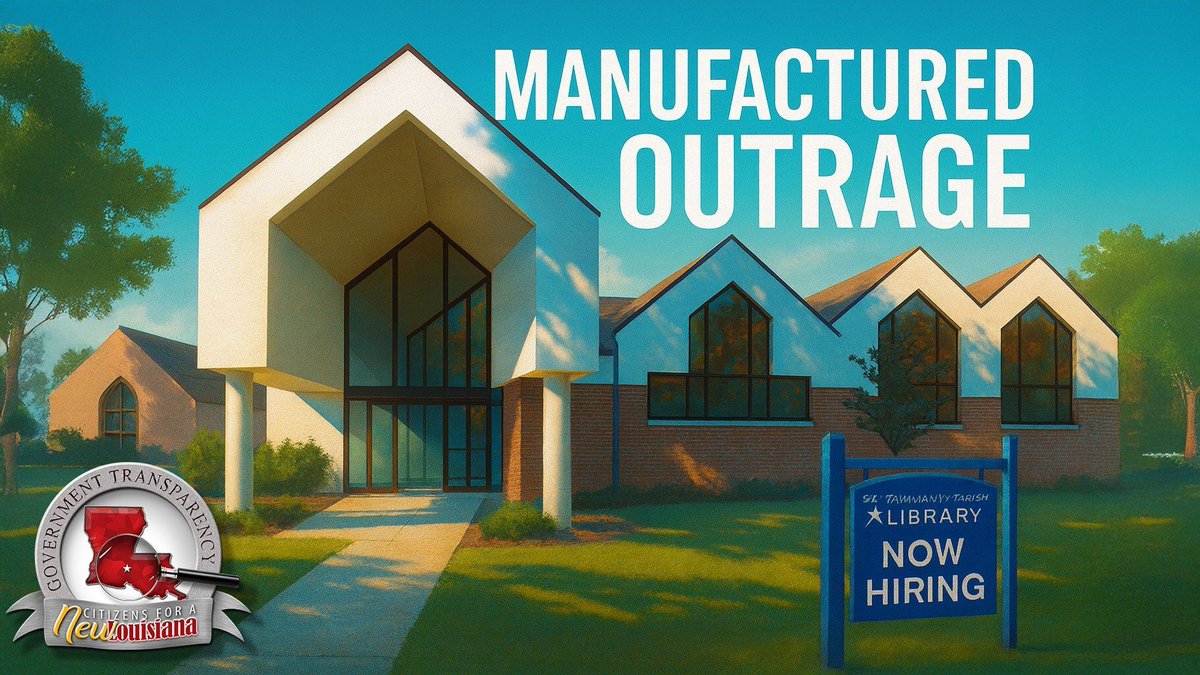 newlouisiana.org/manufactured-o…
A look behind the supposed outrage over St. Tammany’s library director job posting reveals politics, not policy, driving the headlines.