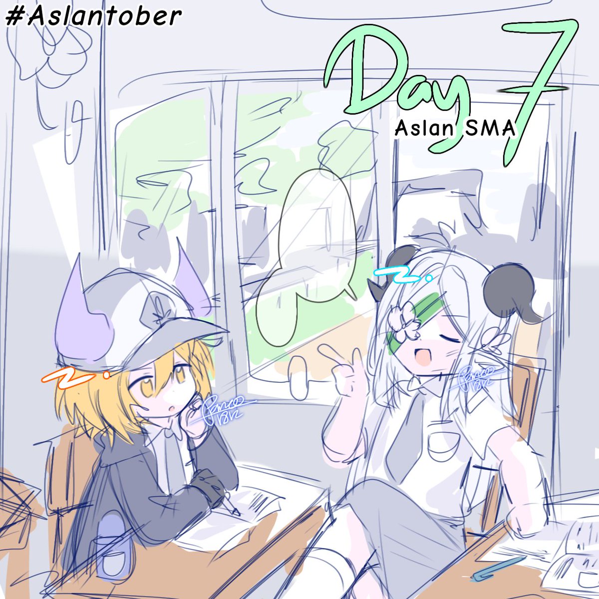 Aslantober Day 7 - Aslan SMA (Highschool AU)

[#ガーディアンテイルズ/ #가디언테일즈 / #ガデテル / #画デテル / #GuardianTales]
