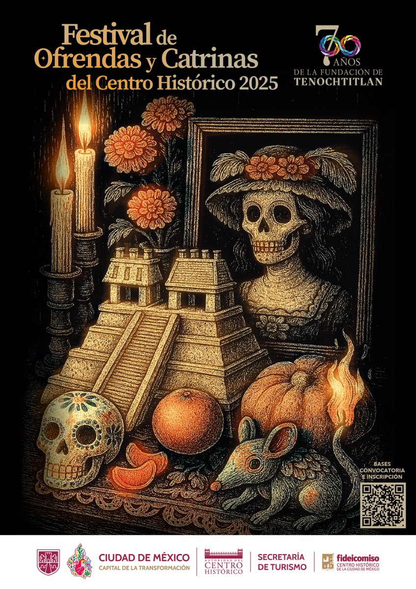 ach_CDMX's tweet photo. #BoletínACH 💀La Autoridad del Centro Histórico anuncia Festival de Ofrendas y Catrinas del Centro Histórico 2025💀 En colaboración con @Centro_CDMX, @turismocdmx y la comunidad de la zona con el objetivo de reforzar nuestras tradiciones. 🇲🇽
¡Inscríbete! Consulta las bases y sigue los pasos del formulario. ☠️⬇️
https://t.co/34mvCpV4C6