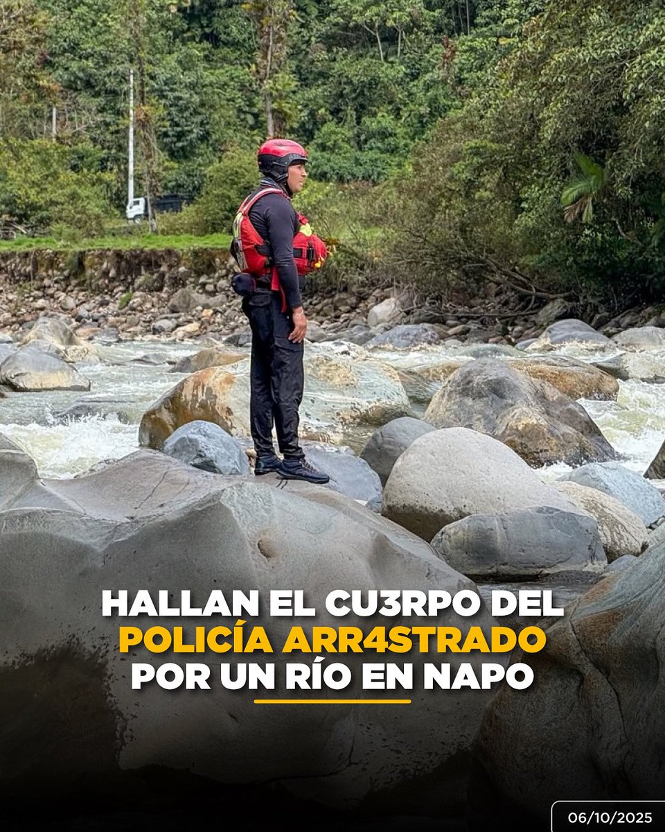 LaPosta_Ecu's tweet image. Después de varios días de búsqueda, el cuerpo del cabo Elvis Bermeo Alvarado fue encontrado. El cabo desapareció el pasado 2 de octubre tras ser arrastrado por el río Quijos durante un entrenamiento del GEMA en Napo. Las autoridades confirmaron su fall3cimiento y destacan su…