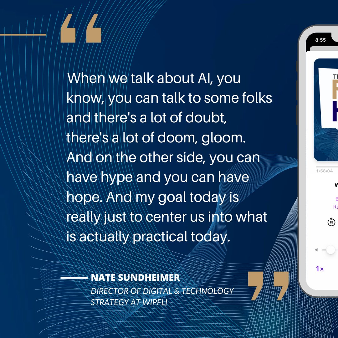 Episode: AI &amp; Rural Health with Nate Sundheimer of Wipfli.

Learn how AI can cut burnout, boost efficiency, and improve outcomes for rural providers.

👉 vist.ly/49hsm

#RuralHealth #HealthcareInnovation #ArtificialIntelligence #DigitalHealth #CSRHA