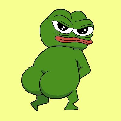 Angry Pepe the Frog showing back meme