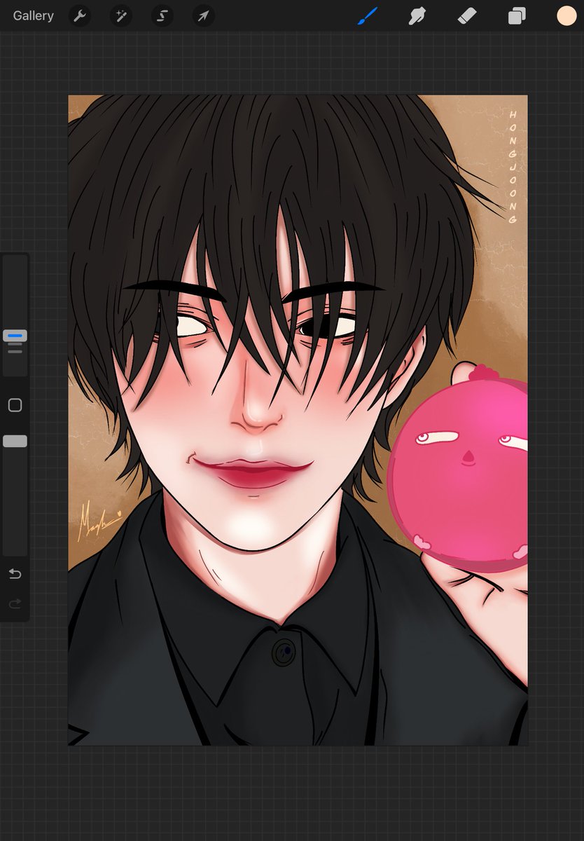 I'm genuinely lost on what to do next with this hongjoong fanart. Switching from realism to this style is truly making me overwhelmed 😅

#HONGJOONG 
#ATEEZfanart