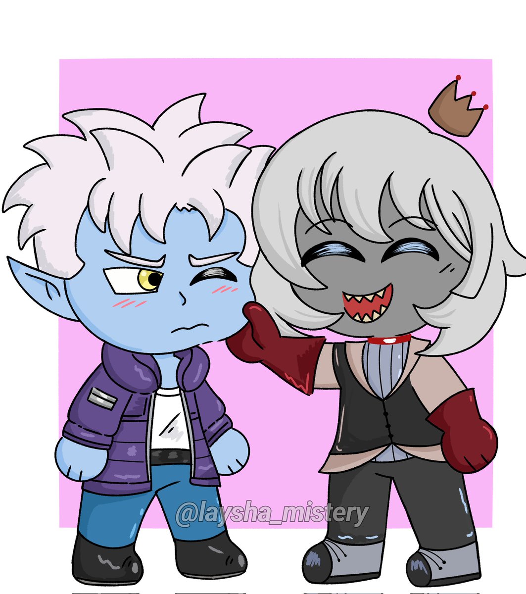 laysha_mistery's tweet image. Dibujo que hice de mi oc mistery con glorio 
#Ocxcanon #dbdaima #OC