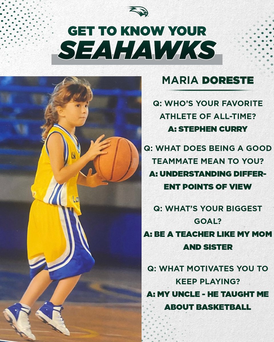 Get to know your Seahawks for this upcoming season! 👀🤩

Today’s member - Maria Doreste 😃

#Relentless