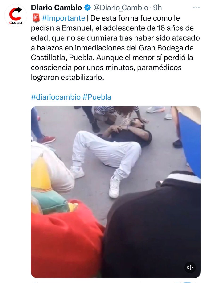 Necesitamos reflexionar: Puebla ha caído en una espiral de crimen #IMPARABLE desde que llegó ❌Morena.

Caminar tranquilos por nuestras calles era un derecho que hoy parece difícil de ejercer.