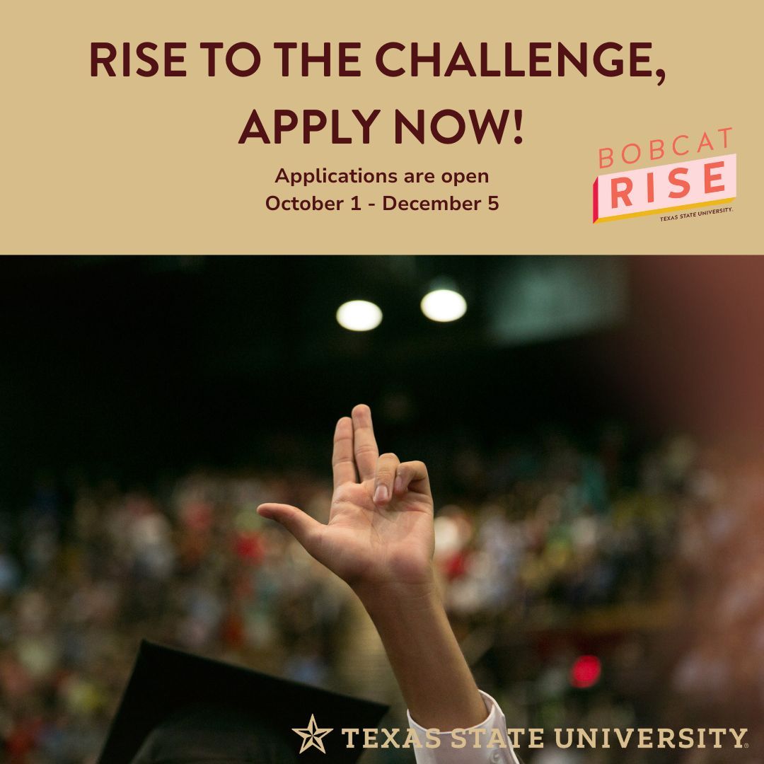 Applications now open! 
Apply Here: txstate.co1.qualtrics.com/jfe/form/SV_bO… 

Want to learn more? Check out our information session on October 10 1-2pm via Zoom. 
Register Here: txstate.zoom.us/meeting/regist… 

@RedRiverHigherEducationAlliance @RRHEA @TXCDD @txstcoe