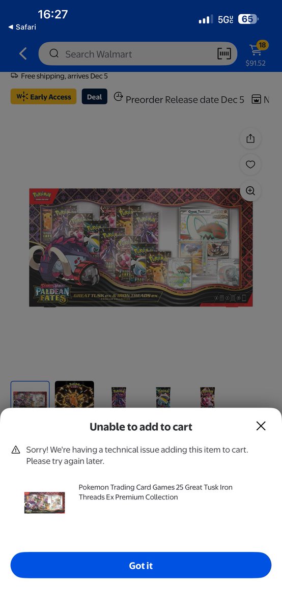 mactitans's tweet photo. @PokemonDealsTCG Can’t get it to work https://t.co/UabSNmXD2g