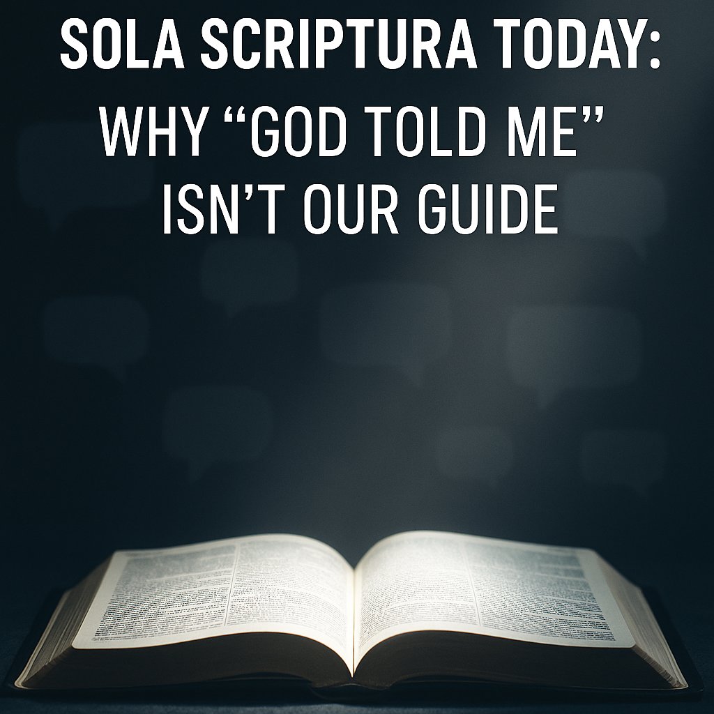 Servantsofgrace's tweet image. In this Reformation Month episode, Dave Jenkins shows why Sola Scriptura steadies believers in truth and exposes the dangers of “God told me” Christianity.

🎧 servantsofgrace.org/sola-scriptura…

#SolaScriptura #ServantsofGrace #ContendingForTheWord #ReformationMonth