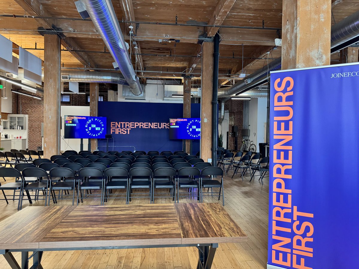 waynesutton's tweet image. All setup for the @join_ef &amp;amp; @convex_dev pitch night for #SFTechWeek @Techweek_ 

partiful.com/e/vcjfKOrdG8hL… with @Fayeezashaikh tonight.