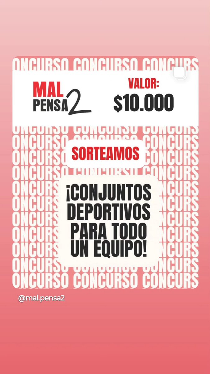 mal_pensa2's tweet photo. ⚽🏀 ¡CONCURSO MALPENSA2! ⚽🏀🎉
¿Querés ganar un equipo completo personalizado para tu deporte? 👕🔥
👉 Andá a nuestro Instagram @mal.pensa2 y enterate cómo participar.

https://t.co/luT7HC5h9I

⚡ Es rápido, fácil y podés vestir a tu equipo como un campeón.

 #ConcursoMP2 https://t.co/pUi27fCQbF