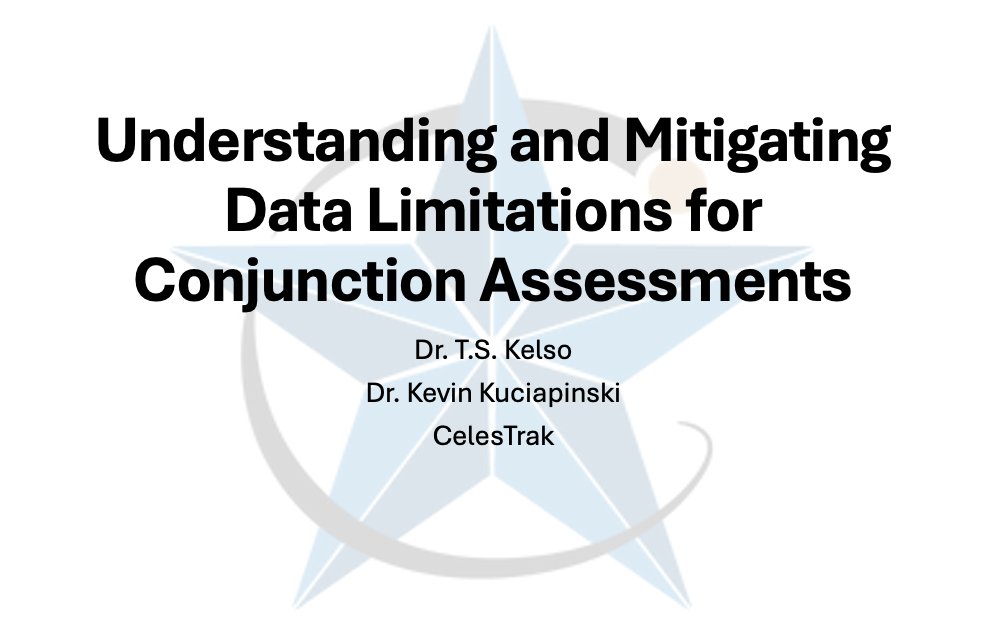 CelesTrak's tweet photo. Thanks to all who made #IAC2025 a success. The #CelesTrak paper & presentation, "Understanding and Mitigating Data Limitations for Conjunction Assessments" by T.S. Kelso & Kevin Kuciapinski are available at https://t.co/nxm6htvsJT
#SSA #SDA #satcat @iafastro @spaceindustryoz https://t.co/sYiVxkiHS3