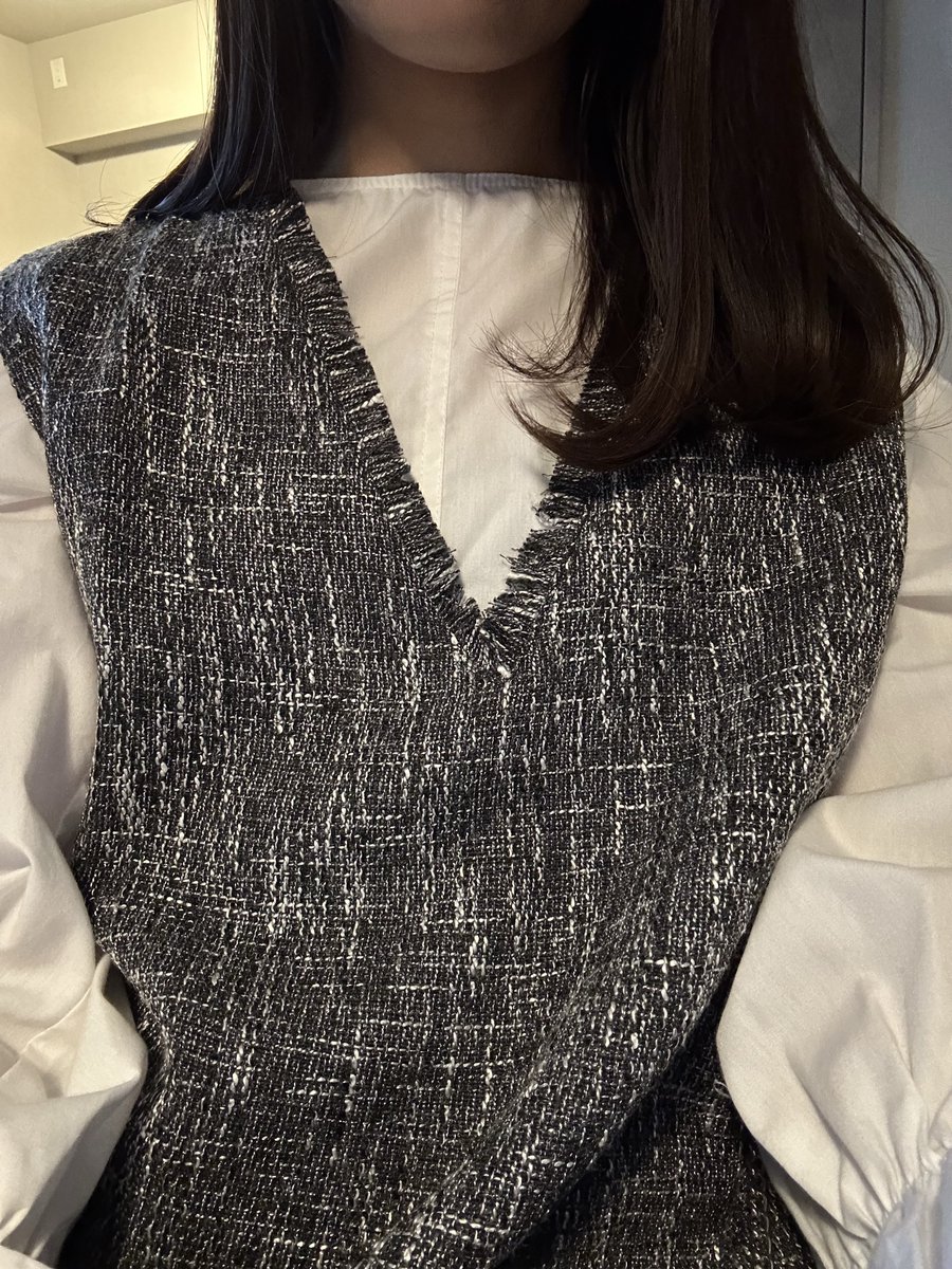ようやく日中も涼しくなりそう？
ツイードの服着たら秋って感じ〜