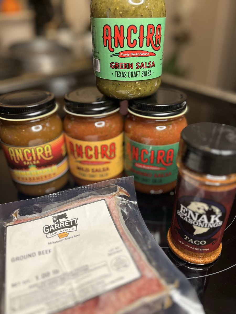 I ordered three jars of <a href="/AnciraSalsa/">Ancira Salsa</a> and received four. I’m a fan before I’ve even tasted them!

Tacos incoming…
