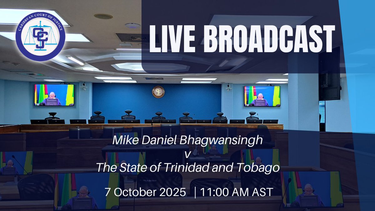 Tomorrow at 11:00 a.m. AST, the #CCJ will hear an #appeal in the Court's #OriginalJursidiction from Mr Mike Daniel Bhagwansingh to challenge Trinidad and Tobago’s requirement for a Central Bank licence to conduct banking. View it live here: ttps://loom.ly/BQVn11k