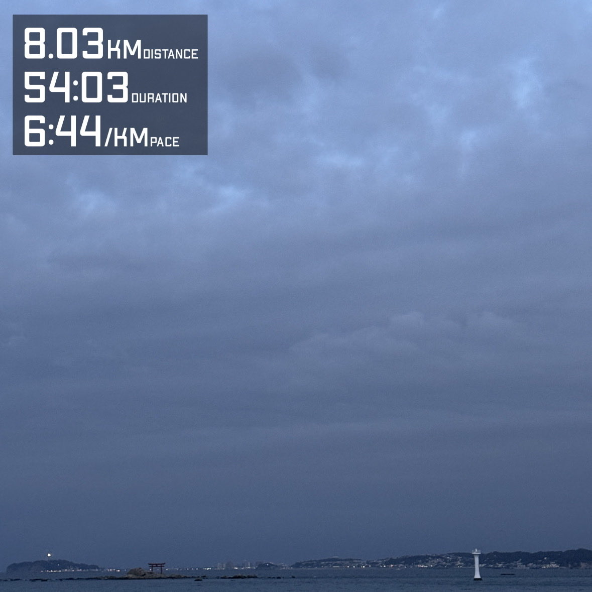 今朝はご近所ジョグ。
昨夜の初動負荷トレーニングで随分疲労は抜けてるけど、まだ足は重い。
空は曇天。

#朝ラン #江ノ島 #菜島 #裕次郎灯台 #疲労抜き