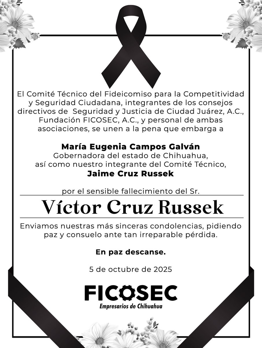 Nuestras sinceras y respetuosas condolencias <a href="/MaruCampos_G/">Maru Campos</a> así como a su familia. 
En paz descanse.