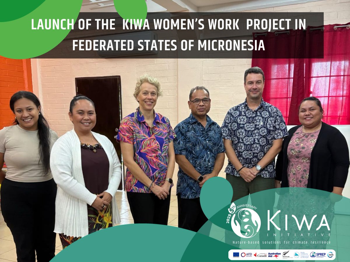 🌍 In Pohnpei, #EU Ambassador @BarbaraPlinkert launches Kiwa Women’s Work, empowering women to restore coastal ecosystems and boost food security. 🌿
🇫🇷🇪🇺🇦🇺🇨🇦🇳🇿 kiwainitiative.org #NbS #WomensWork #EU #Pacific #resilience