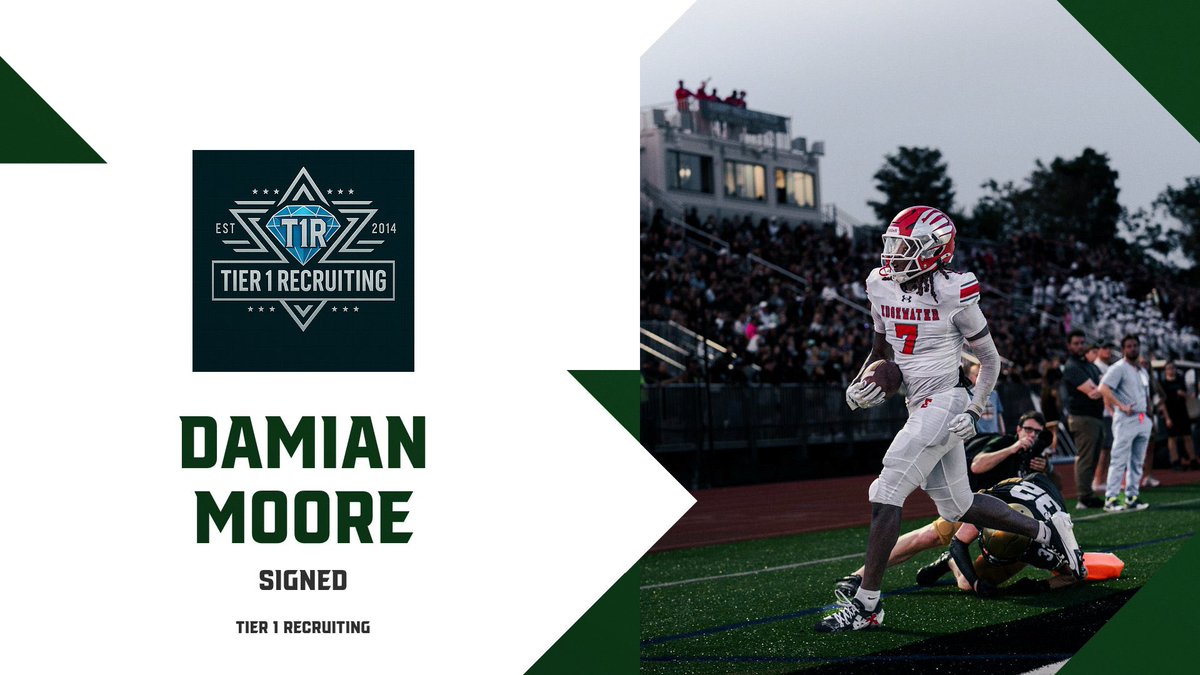 Thrilled to welcome <a href="/Damian_Moore7/">Damian Moore Jr</a> to the Tier1Recruiting family. We’re looking forward to helping maximize his opportunities on and off the field. 🤝  #Tier1Recruiting #HighSchool