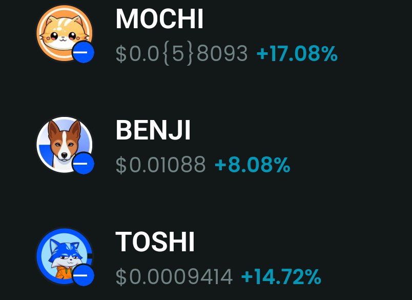 ReySantoscrypto's tweet photo. The only Memes I have right now $Toshi $Mochi and $Benji 🚀 https://t.co/VqDQZ8W7pH