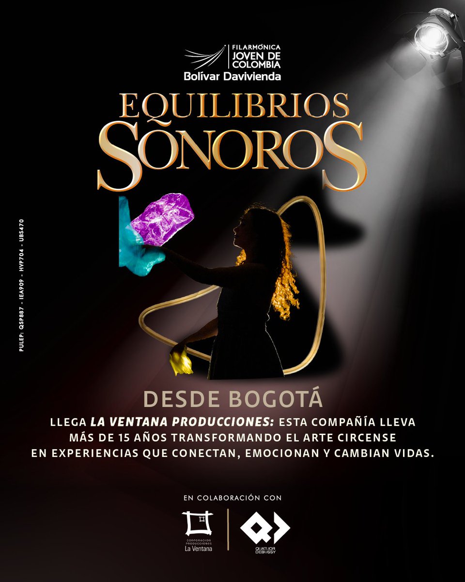 ¡No se pierda Equilibrios Sonoros con La Ventana Circo y Camerata de Cuerdas! 🎻🎟 Info: fundacionbolivardavivienda.org/eventos/