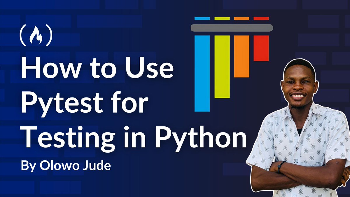 freeCodeCamp's tweet image. When you're building websites and apps - especially if you're using AI tools - testing your code is important.
And in this tutorial, @jude_olowo teaches you how to use a powerful Python testing tool called Pytest.
You'll learn how to write and run tests, interpret the results,…
