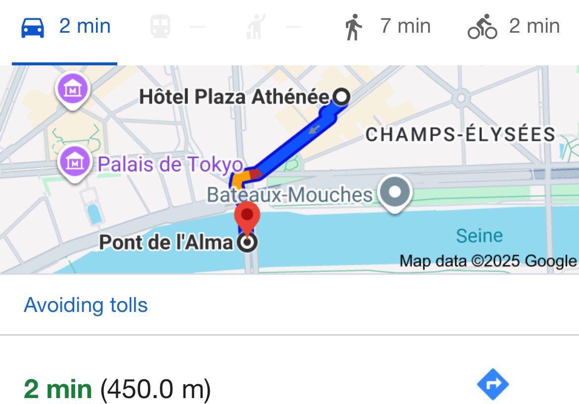 freedom_007__'s tweet image. This is my final statement unless Meghan Markle’s PR team spreads more lies. The Pont Alexandre III bridge and Pont de l'Alma tunnel are three minutes apart by car. Markle’s hotel, two minutes from the tunnel, required passing through it. She’s lying and her PR is insensitive 🤥