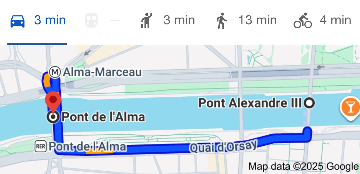 freedom_007__'s tweet image. This is my final statement unless Meghan Markle’s PR team spreads more lies. The Pont Alexandre III bridge and Pont de l'Alma tunnel are three minutes apart by car. Markle’s hotel, two minutes from the tunnel, required passing through it. She’s lying and her PR is insensitive 🤥