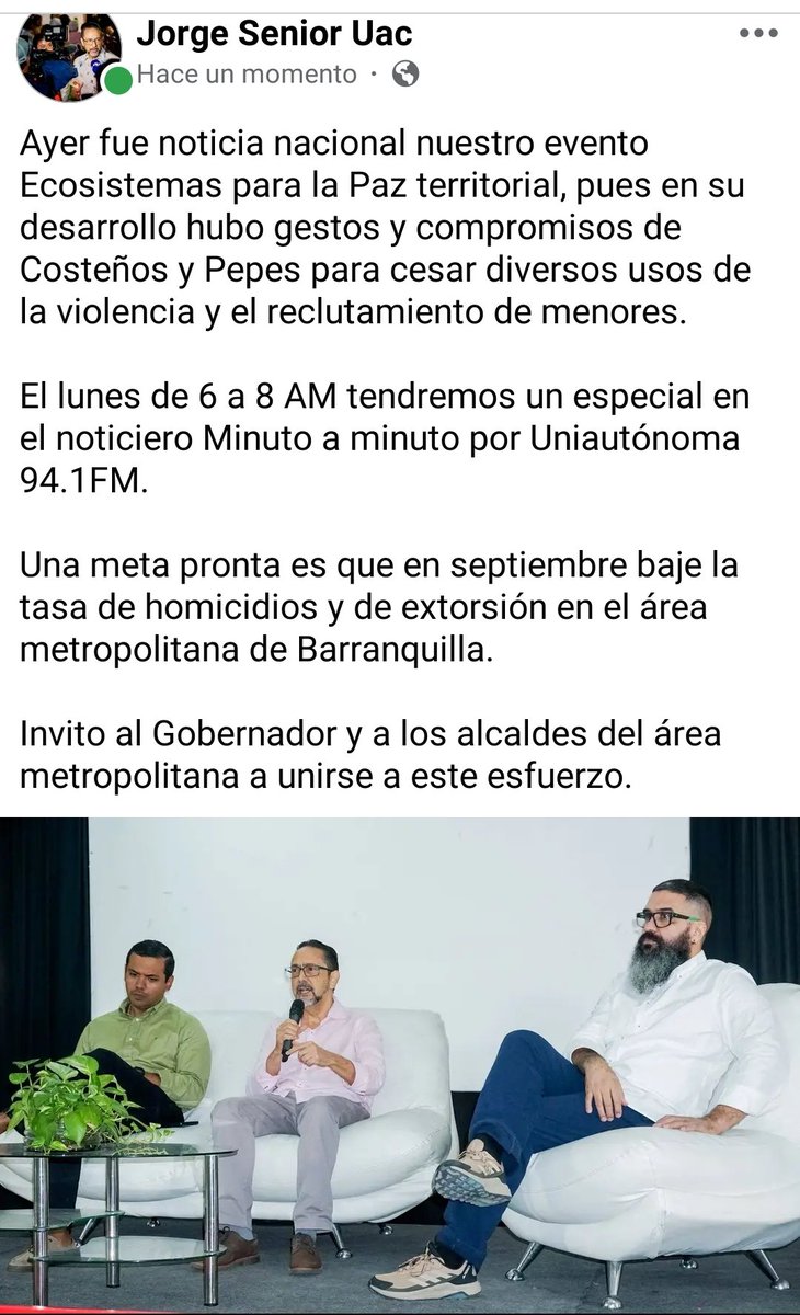 <a href="/petrogustavo/">Gustavo Petro</a> Los homicidios bajaron en septiembre en el área metropolitana de Barranquilla y en el Atlántico probablemente por los compromisos de tregua asumidos por las bandas a finales de agosto en el evento de la Universidad Autónoma del Caribe en el marco de la política de Paz Total.🇨🇴
