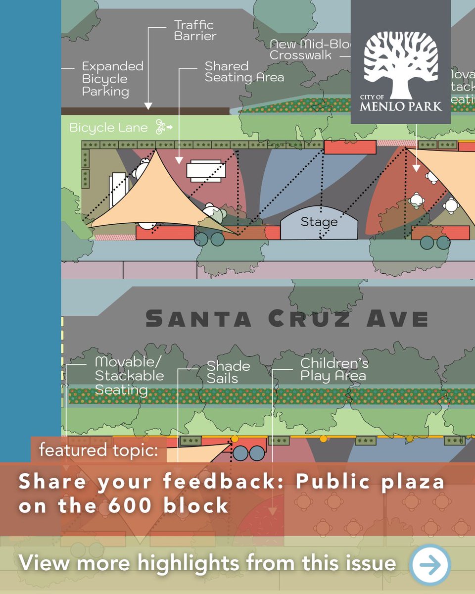 CityofMenloPark's tweet image. View this week’s #WeeklyDigest: publicinput.com/Email/f051485 and subscribe: publicinput.com/weeklydigest