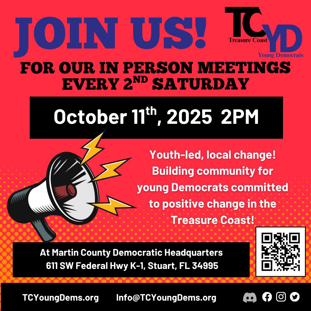 TreasureCoastYD's tweet photo. Come out this weekend for our October monthly meeting! https://t.co/Lwyop4IZio