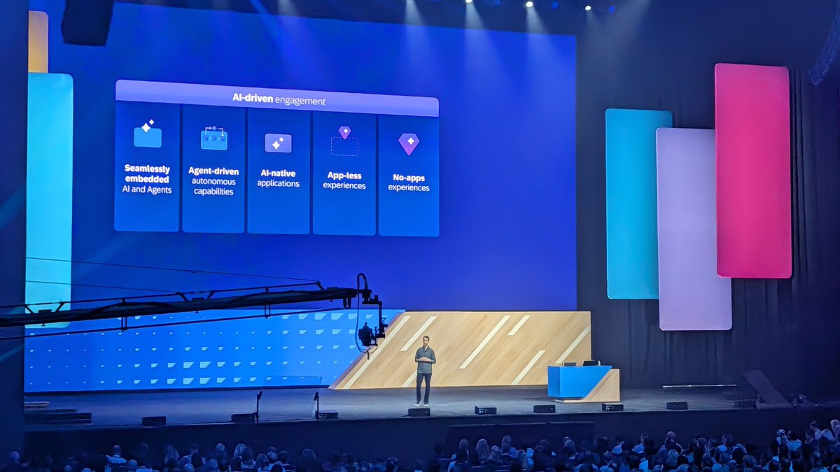 holgermu's tweet image. Muhammad Alam sees 5 pillars of #AI engagement. 

- Seamlessly embedded Al and Agents
- Agent-driven autonomous capabilities
- Al-native applications
- App-less experiences
- No-apps experiences

 #SAPconnect