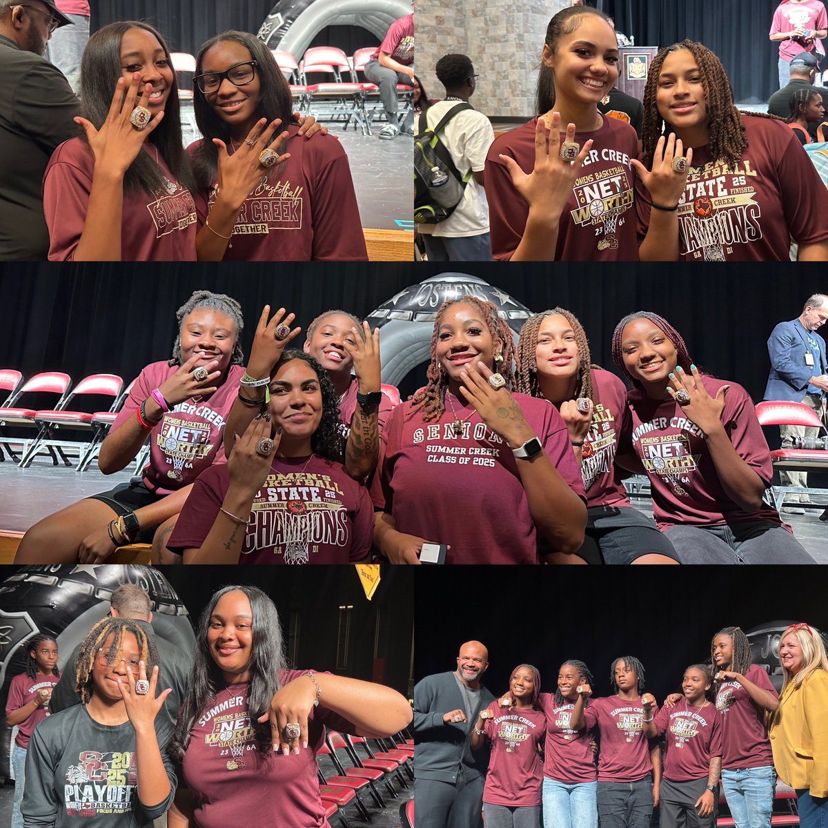 📸: State Championship Ring Ceremony! 

Our 2025 Class 6A DI STATE CHAMPION Summer Creek Girls’ Basketball Team received their State Championship rings this afternoon. 🏆💍🏀

Congratulations to our State Champs, and thank you to everyone who joined us!