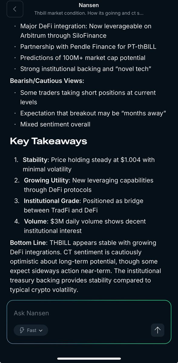 0xweb3_surge's tweet photo. When you use @nansen_ai to get sentiment for your favourite project,
And it makes you more bullish than before.
@Theo_Network and its flagship product thBILL will make a lot of waves.
Be early then sorry!!
#thbill #crypto #RWAfi #nansen #nansenai https://t.co/wbJQfNiDf0