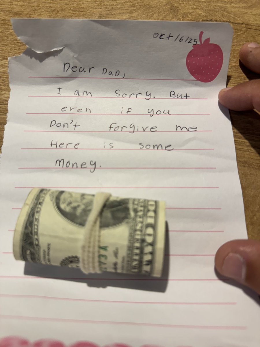 My 9 year old daughter is trying to buy her way out of trouble. Not a bad approach