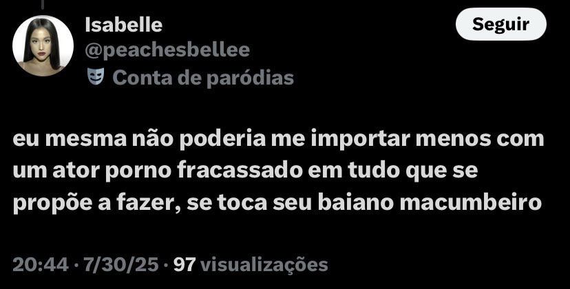 bait fraco dessa obcecada preconceituosa de merda