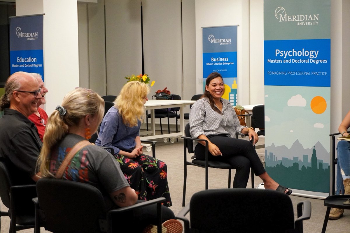 Meridian_U's tweet photo. At Meridian’s Transformative Learning Labs, aspiring practitioners are guided by senior professionals through immersive explorations designed to develop the core capacities needed to thrive in coaching, leading, facilitating, and innovating.

#psychology #coaching #leadership https://t.co/1vv98uu6Uu