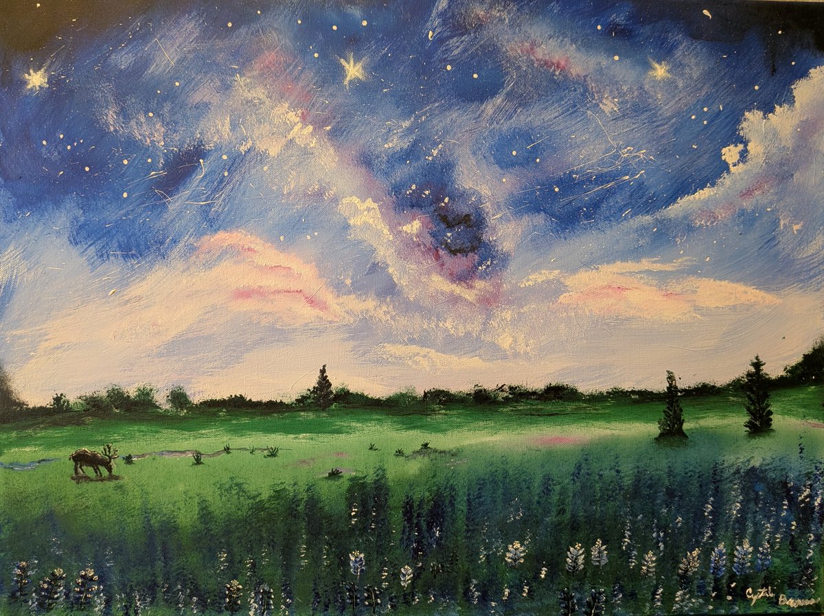 CrystalmbArt's tweet photo. ✨ Big News! ✨
I’m honored to share that my painting “Bluebonnet Nights” has been selected for publication in Novum Artis Magazine, Issue 011 — an international art publication featuring emerging and established artists from around the world.

“Bluebonnet Nights” captures a quiet Texas evening beneath the Milky Way — a dreamscape of wildflowers, calm, and cosmic wonder. To see it recognized and shared globally means so much. 🌌💙

Thank you to @NovumArtis for believing in my work and vision. Each piece I create carries a little magic from nature, myth, and memory — and this one reminds me that peace can be as powerful as passion.
🖼️ Now featured in print and online for over 10,000 art collectors, curators, and designers worldwide.

#BluebonnetNights #NovumArtis #CrystalmbCreations #ArtFeature #DreamscapeArt #NatureInspiredArt #ContemporaryArtist #EmergingArtist #ArtCollector #FineArtPublication #ArtistFeature #PeacefulArt #inspiringartist