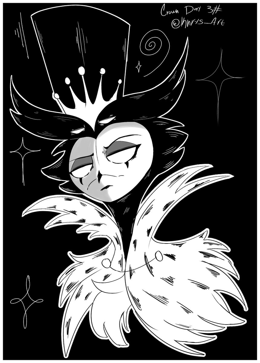 me retrase pero vamos a remontar  
dia 3, crown con un stolas me encanto este 

#inktober #stolas #helluvaboss #helluvabossfanart