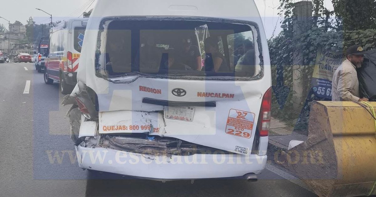 Choque entre Urban y retroexcavadora deja dos mujeres lesionadas en #NicolásRomero

nidad de transporte público Urban y una retroexcavadora chocaron sobre la carretera Villa del Carbón–Tlalnepantla, a la altura de Barrón. Dos mujeres —Erika (51) y Raquel (33). #Edomex