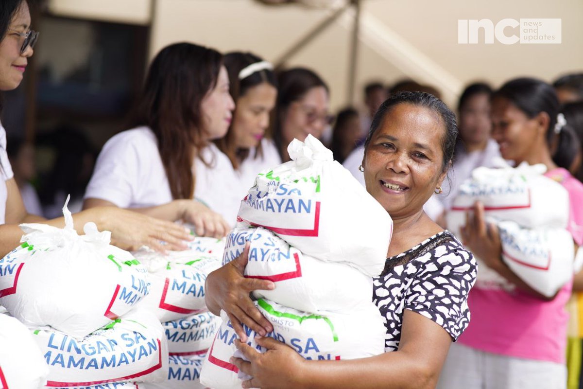 INCNewsNUpdates's tweet photo. Following the destruction caused by Typhoon Opong, the INC, through the leadership of the Executive Minister, Brother Eduardo V. Manalo, quickly organized a Lingap sa Mamamayan event to support families affected in Masbate City on October 04, 2025. https://t.co/Afaww5hCXB