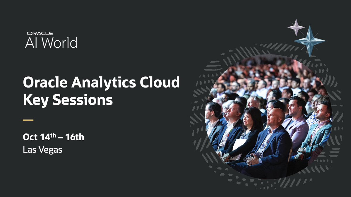 OracleAnalytics's tweet image. ✨ Interested in #OracleAnalytics Cloud?
Plan your days like a pro with this targeted agenda so you don’t miss a single key moment at #AIWorld.
👉 social.ora.cl/6019AoLVt